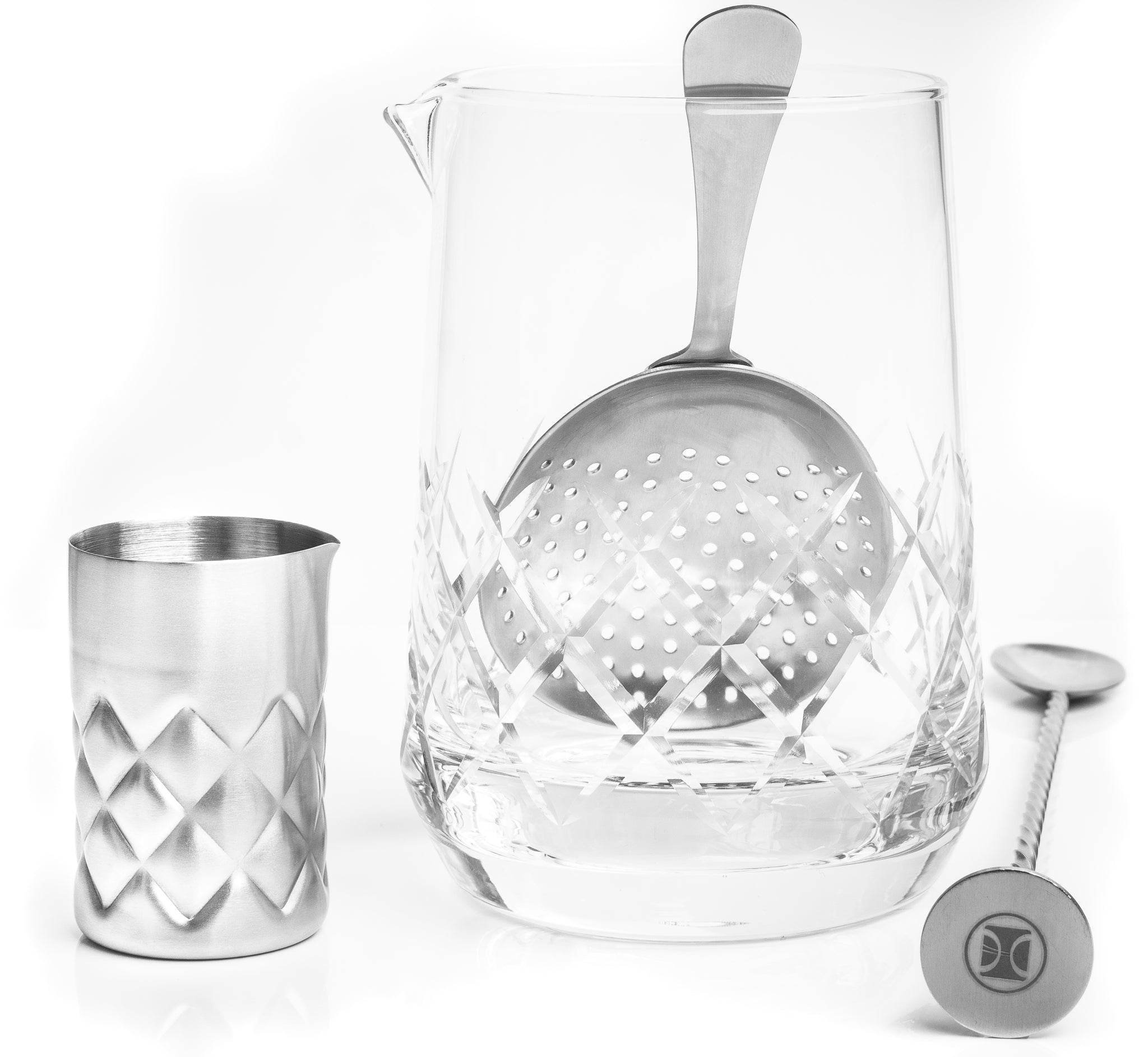 Cocktail Mixing Kit (Mixing Glass, bar spoon & jigger) – BAR