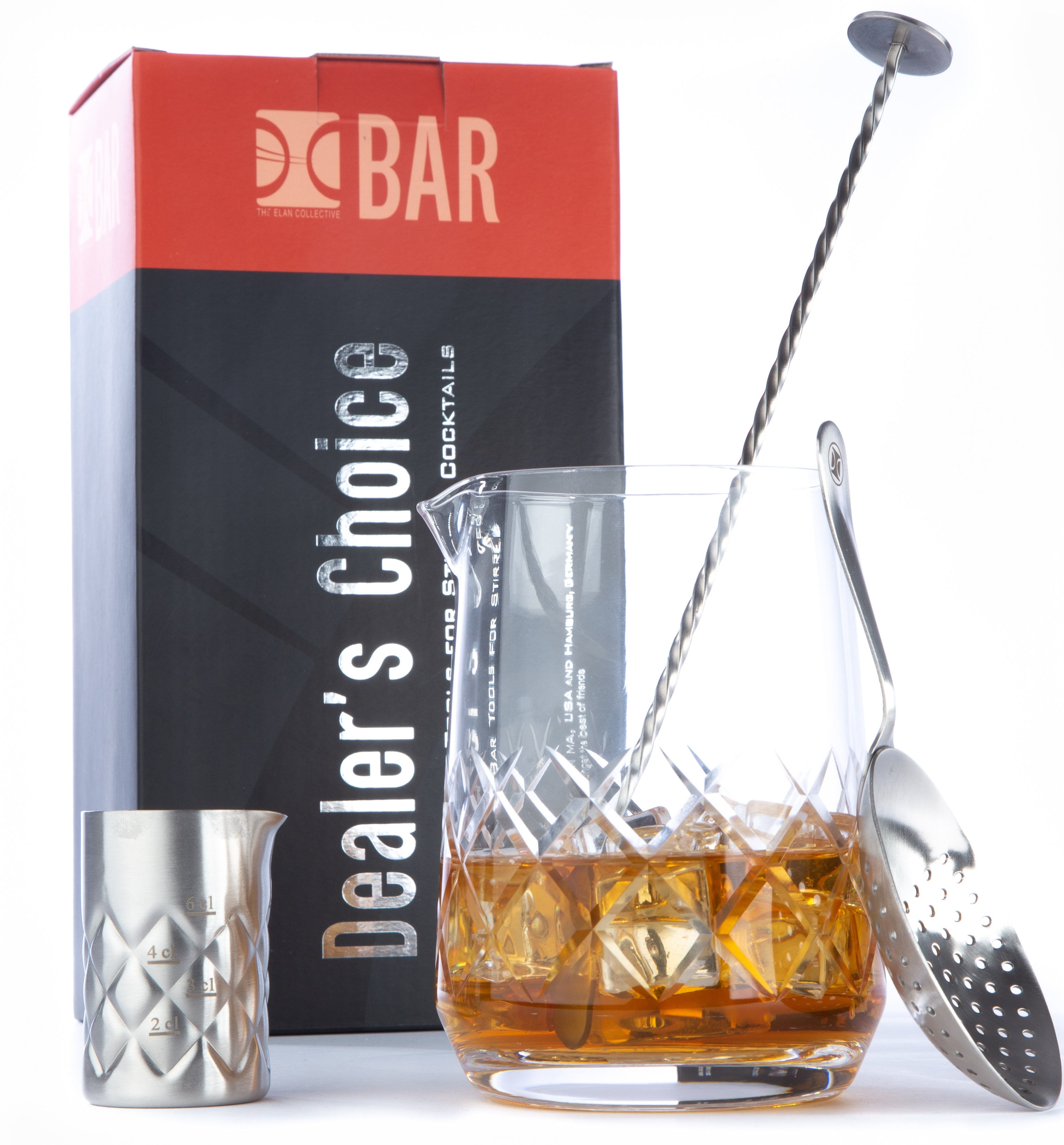 Cocktail Mixing Kit (Mixing Glass, bar spoon & jigger) – BAR