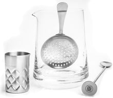 The Elan Collective Mixing Glass Set, Silver Lake design